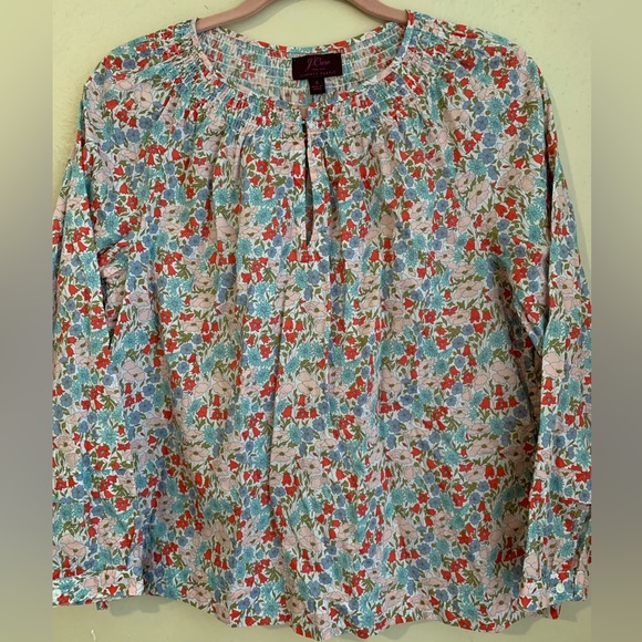 J.Crew Liberty Floral Print Smock Top Size 4 - Picture 1 of 6